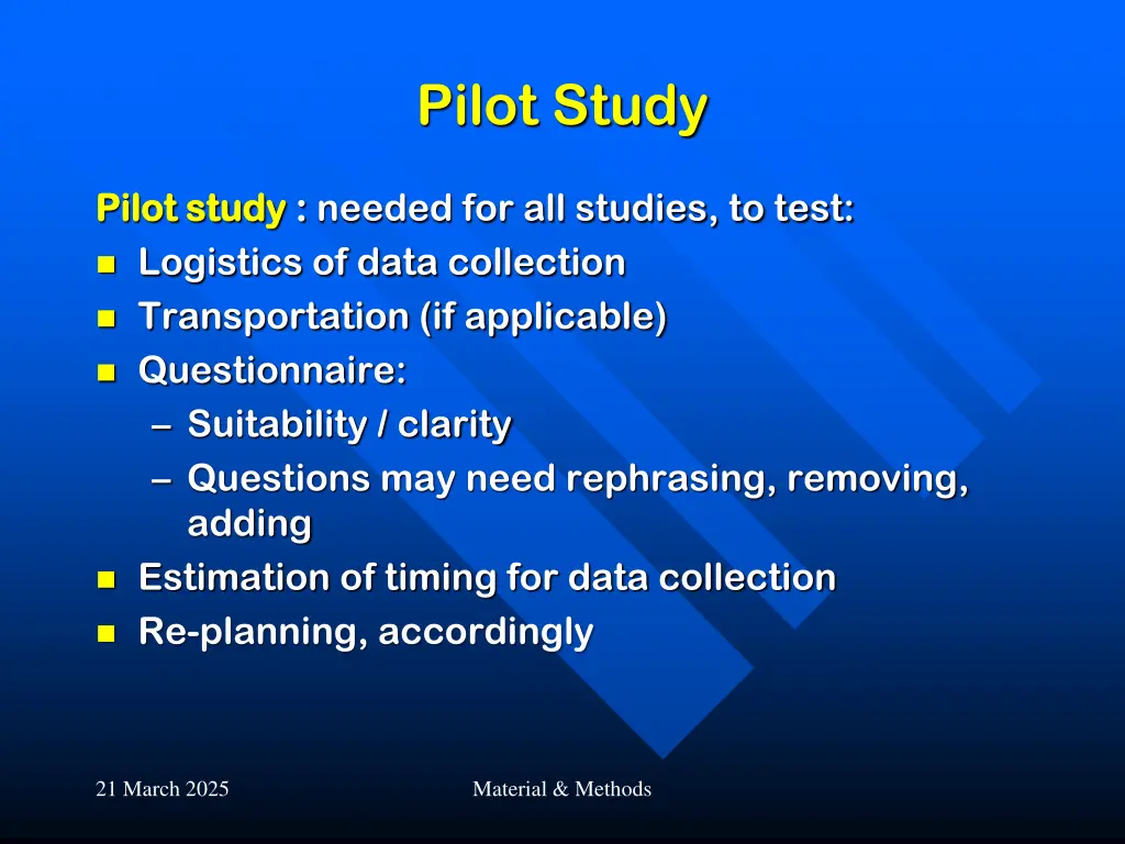 pilot study