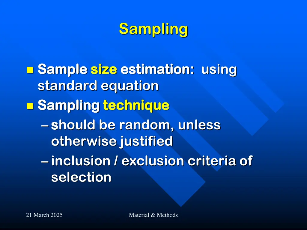 sampling