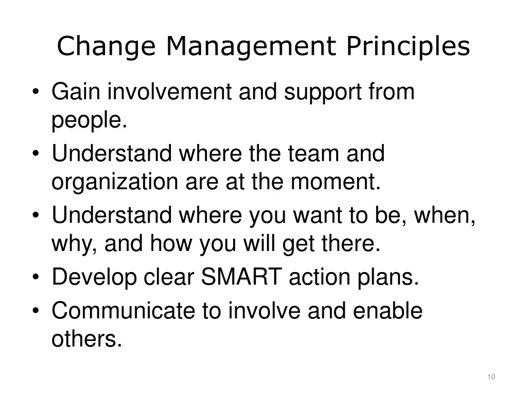 change management principles