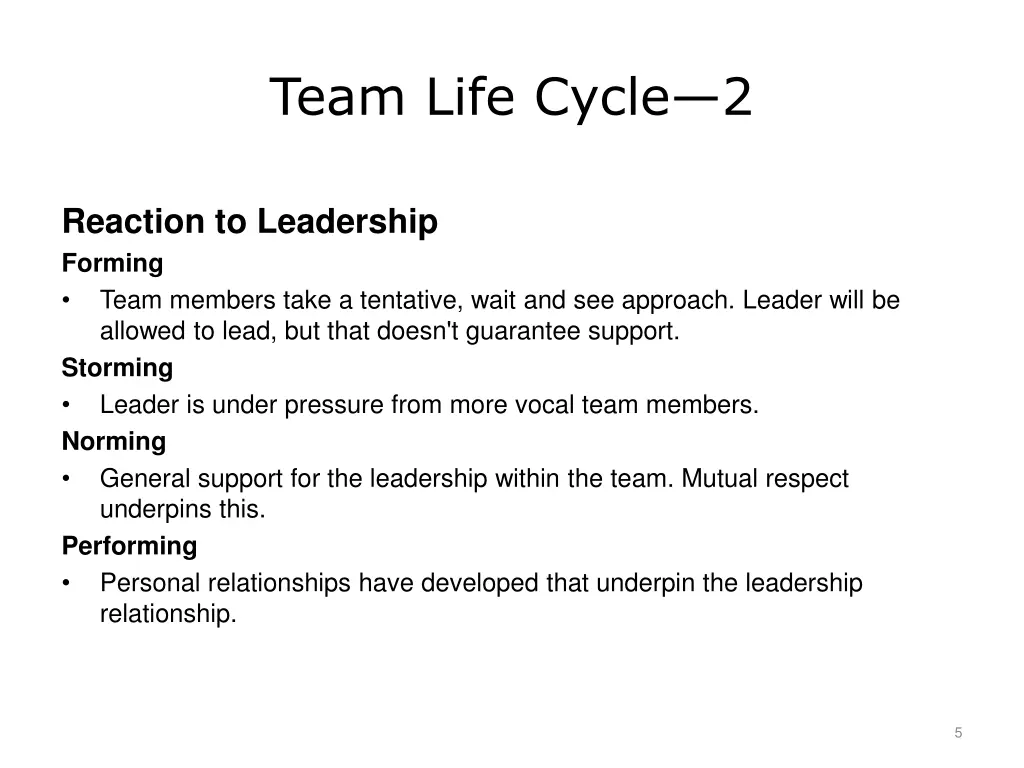 team life cycle 2