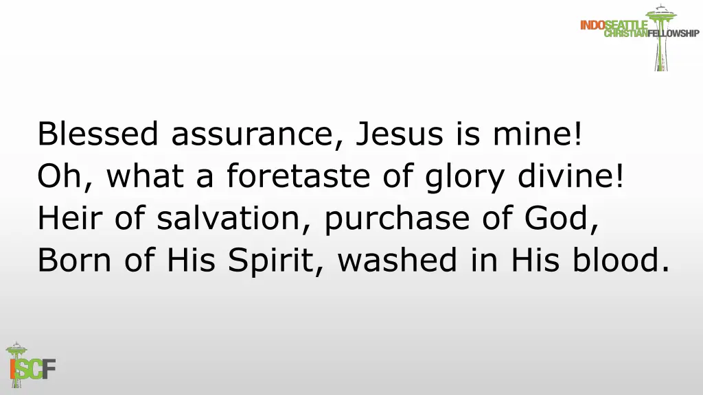 blessed assurance jesus is mine oh what