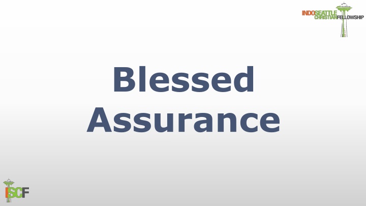 blessed assurance