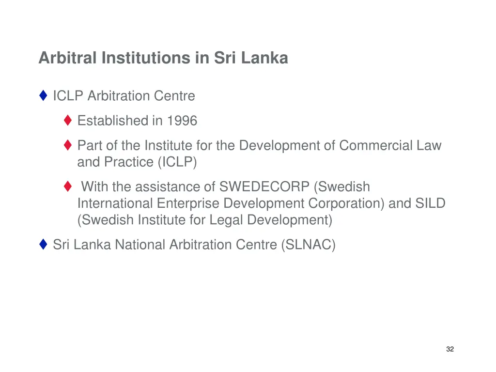 arbitral institutions in sri lanka