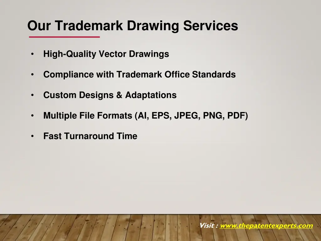 our trademark drawing services