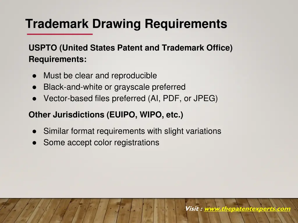 trademark drawing requirements