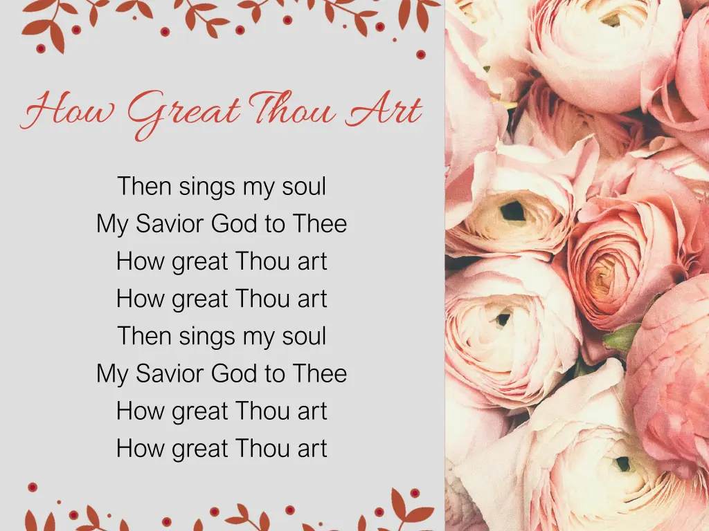 how great thou art