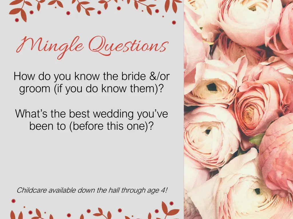 mingle questions