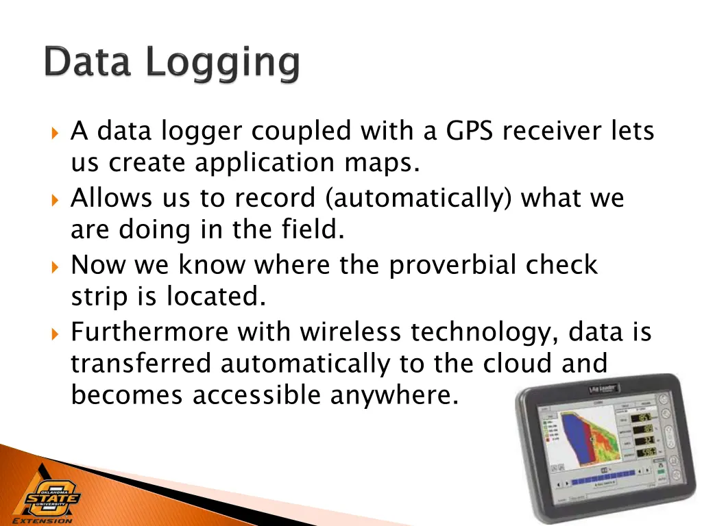a data logger coupled with a gps receiver lets