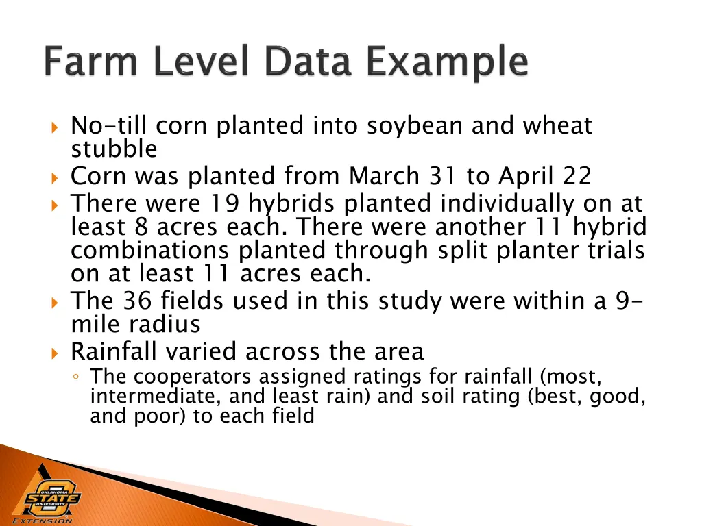 no till corn planted into soybean and wheat