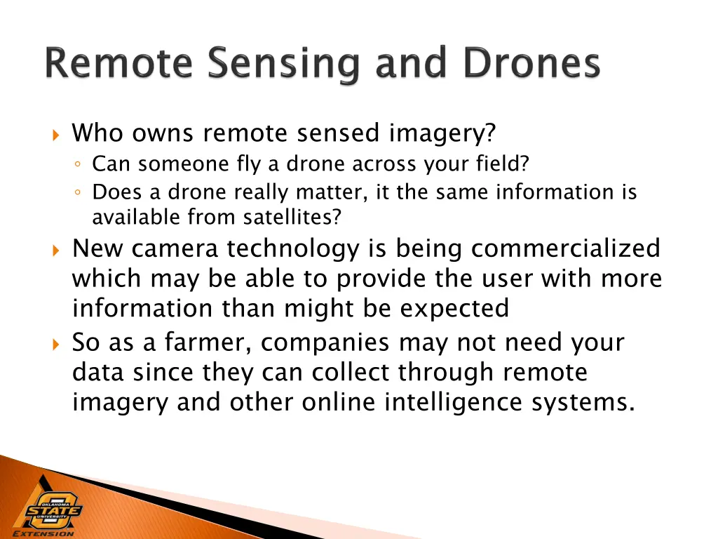 who owns remote sensed imagery can someone
