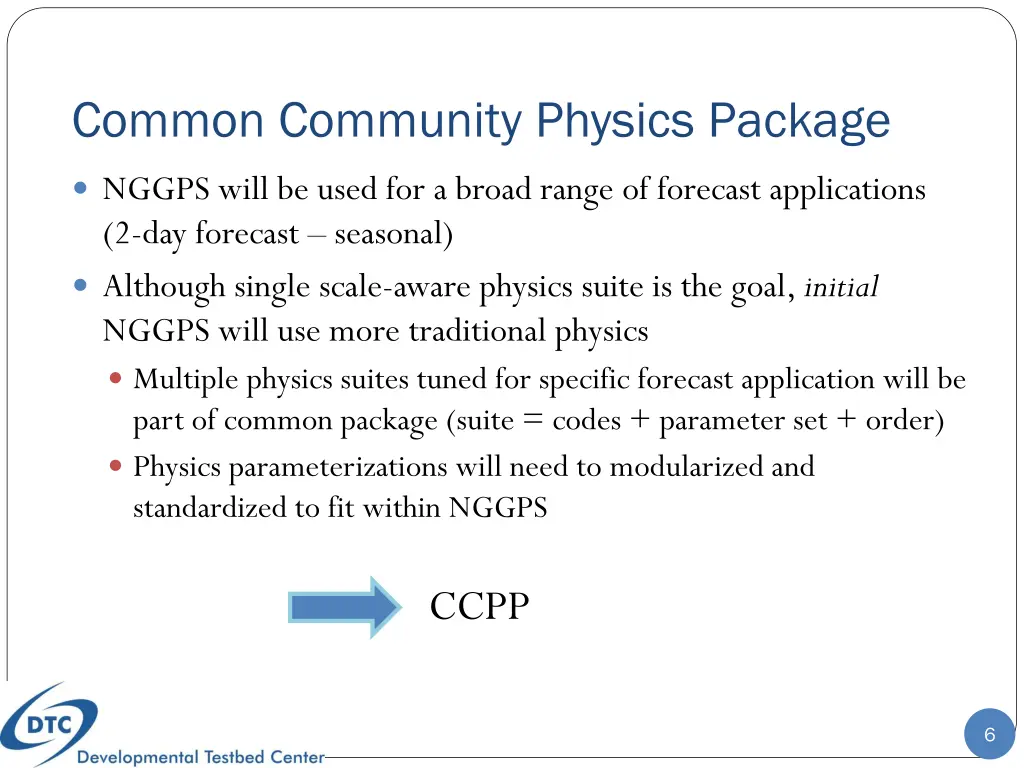 common community physics package