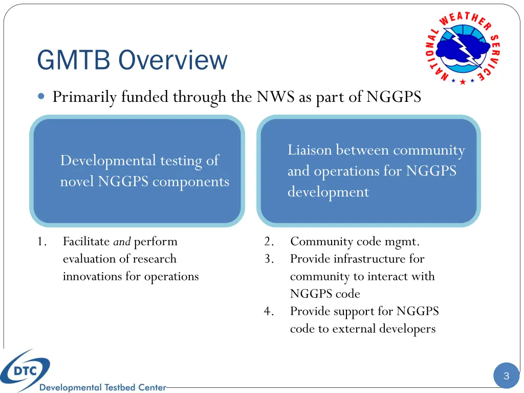 gmtb overview