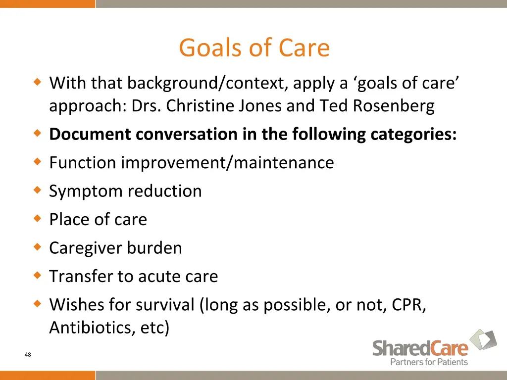goals of care
