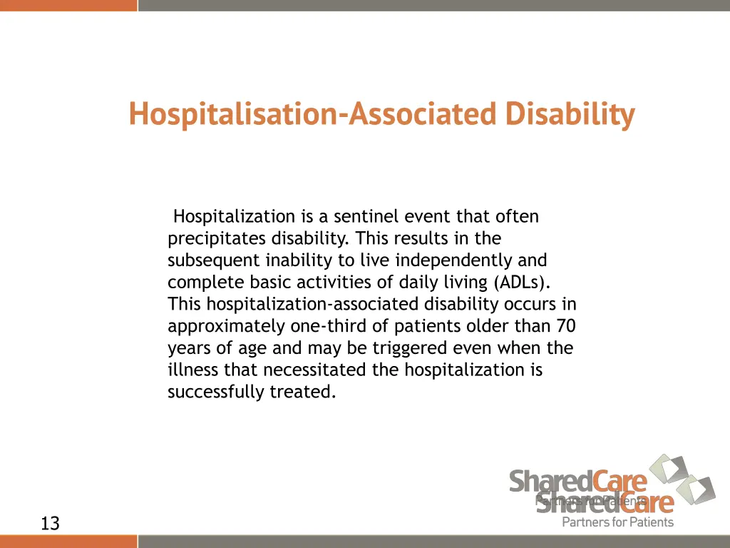hospitalisation associated disability