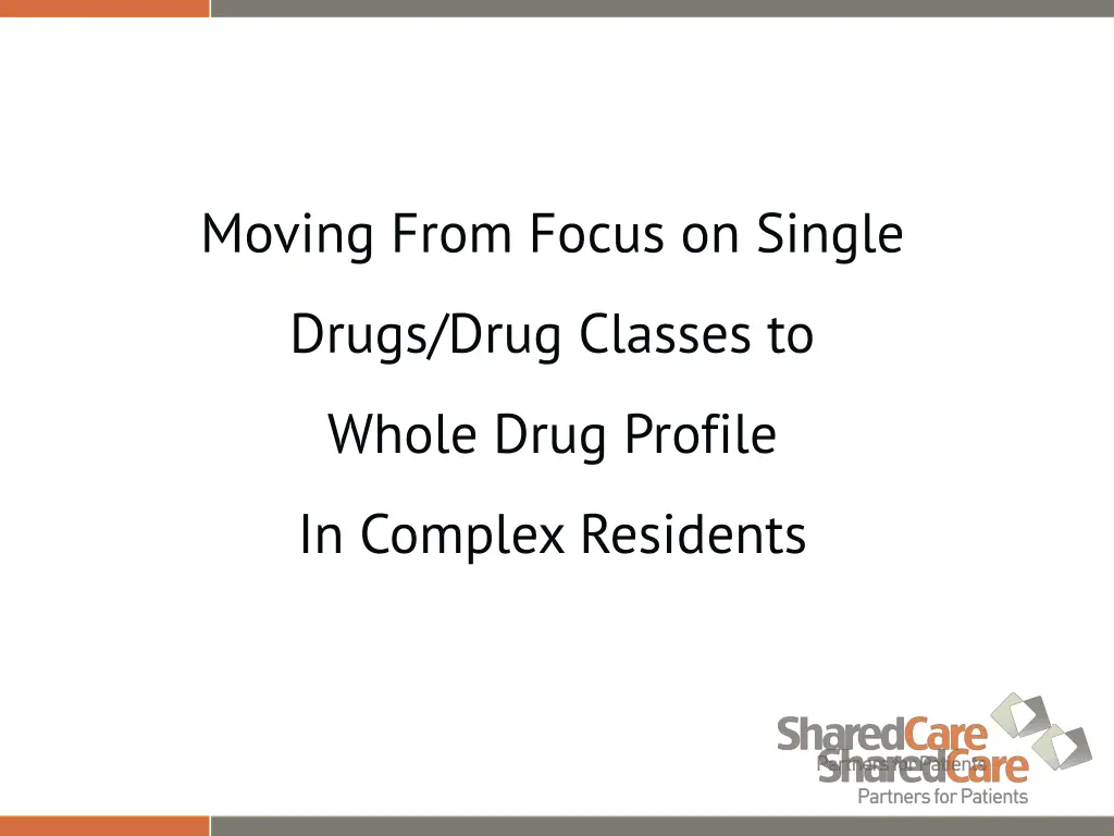 moving from focus on single
