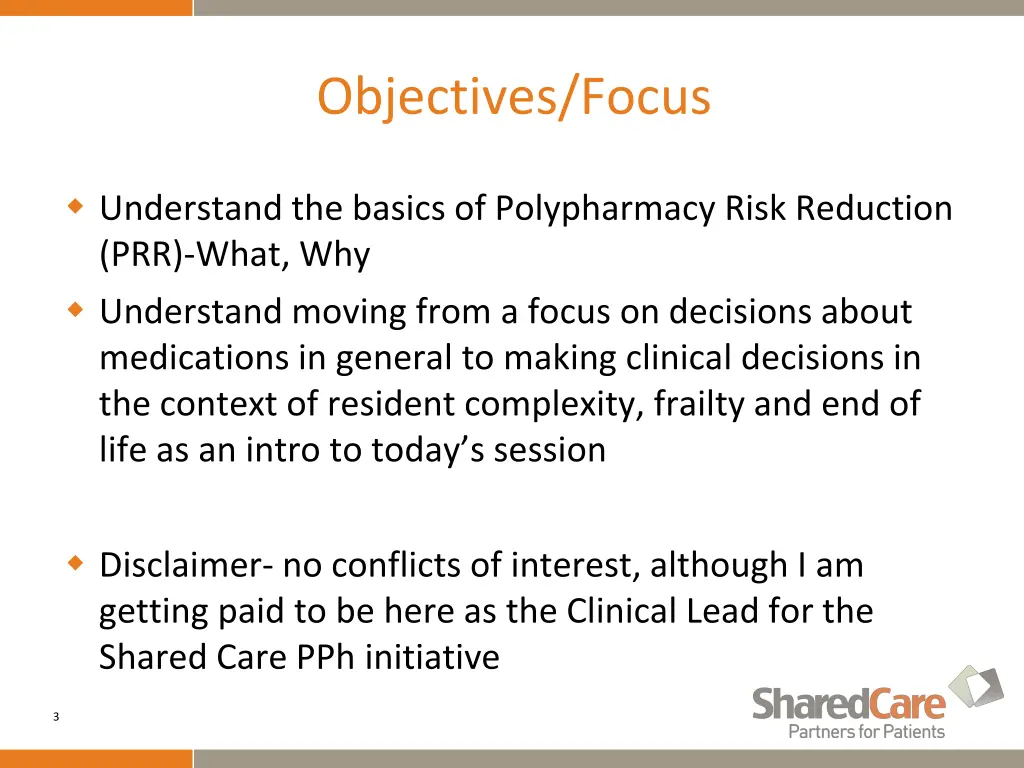 objectives focus
