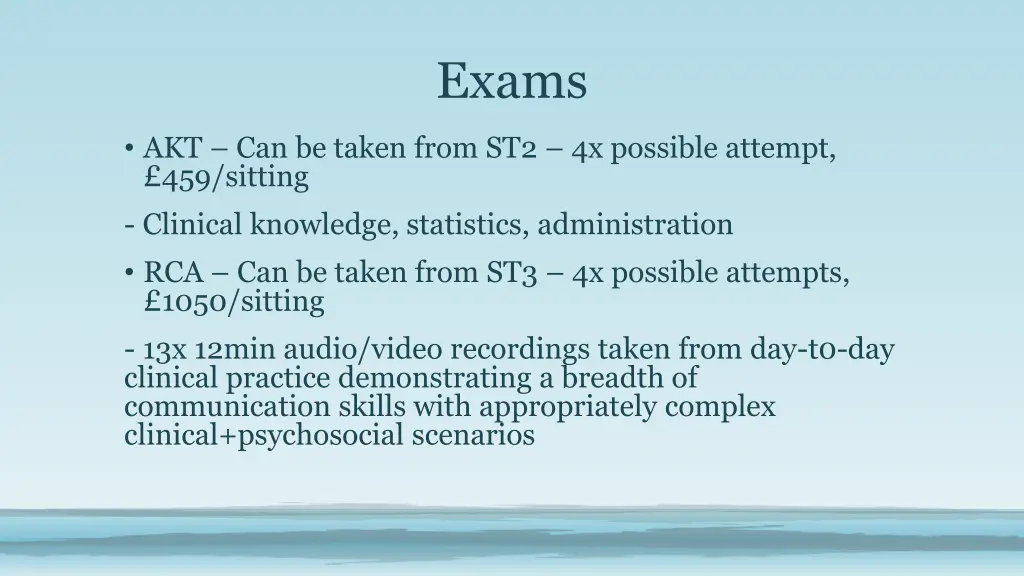 exams
