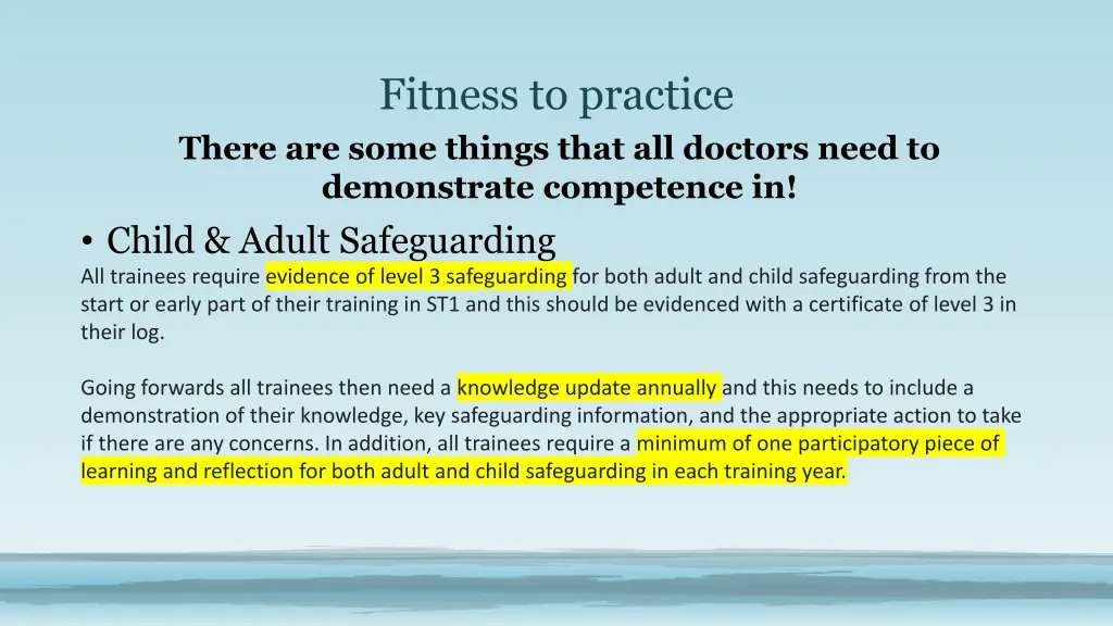 fitness to practice