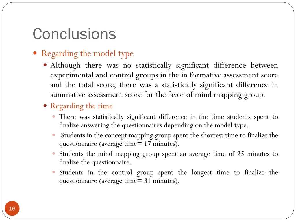 conclusions