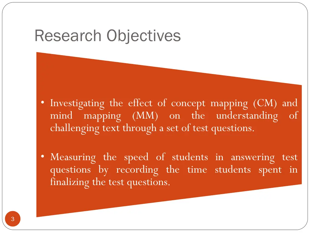 research objectives