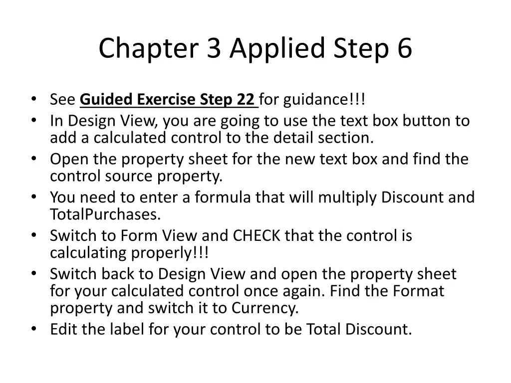 chapter 3 applied step 6