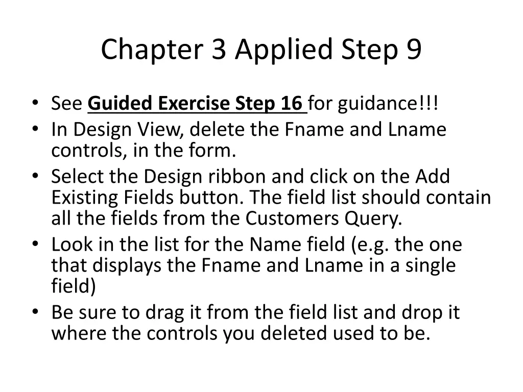 chapter 3 applied step 9