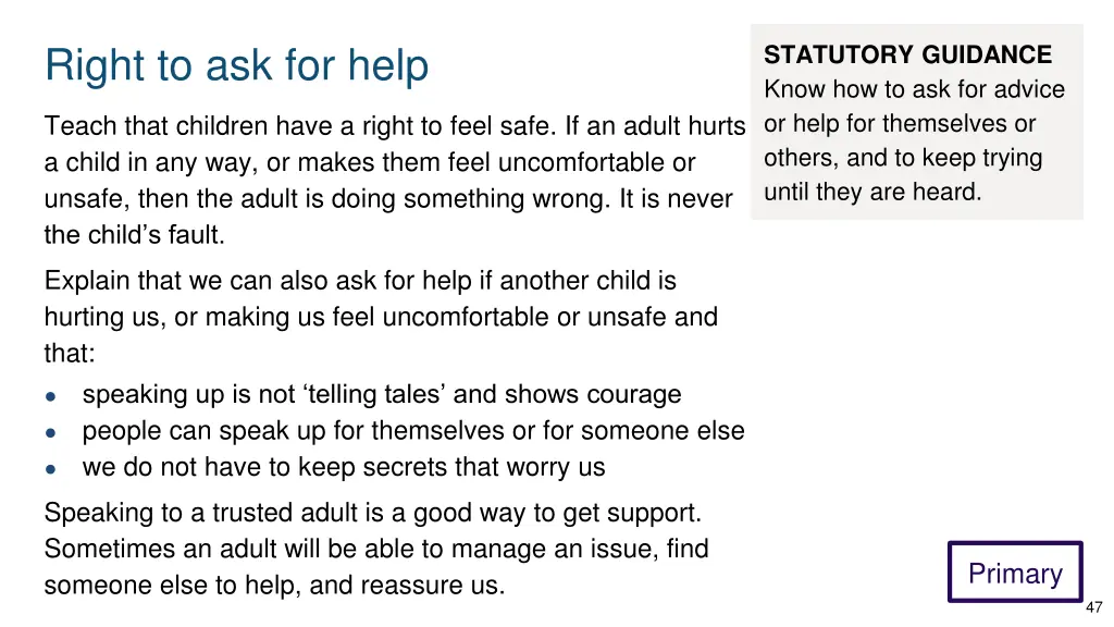 right to ask for help