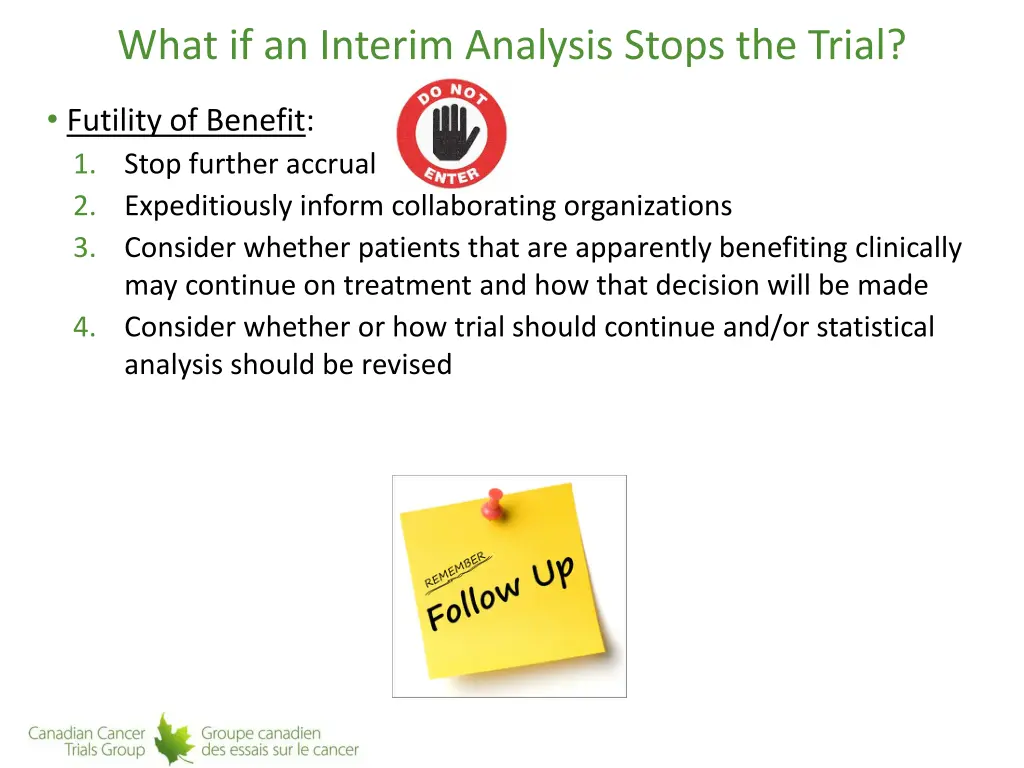 what if an interim analysis stops the trial