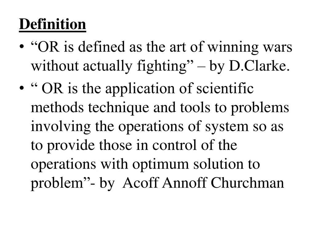 definition or is defined as the art of winning