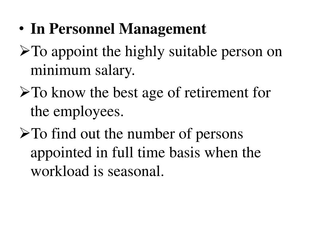 in personnel management to appoint the highly