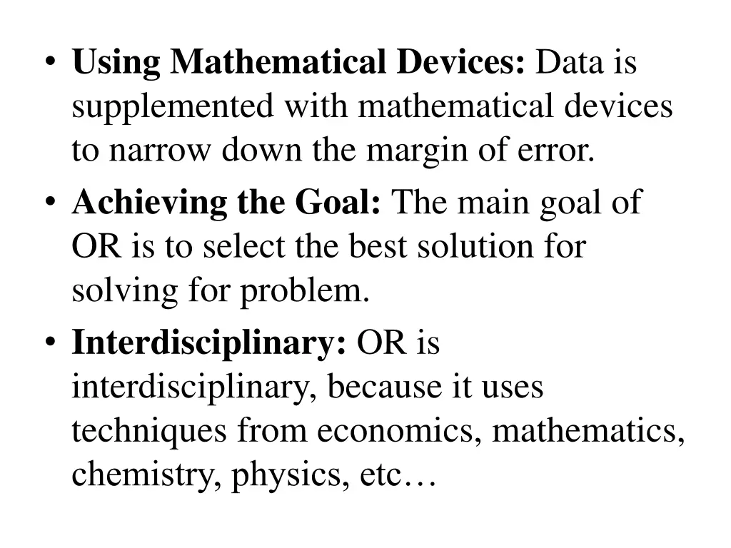 using mathematical devices data is supplemented