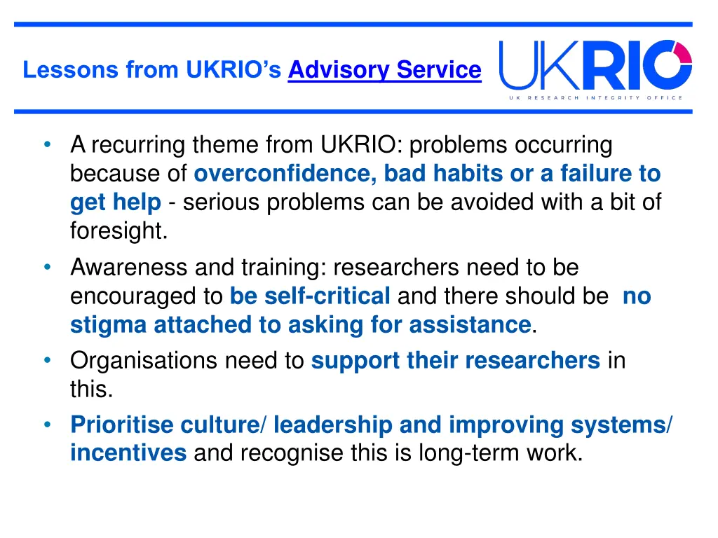 lessons from ukrio s advisory service