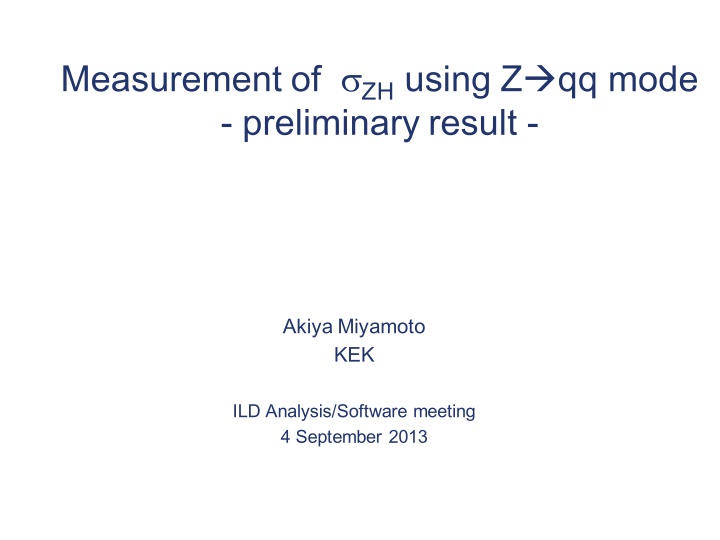 measurement of zh using z qq mode preliminary