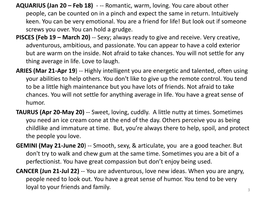 aquarius jan 20 feb 18 romantic warm loving