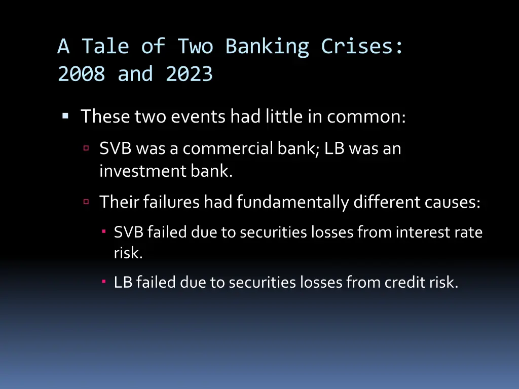a tale of two banking crises 2008 and 2023 1