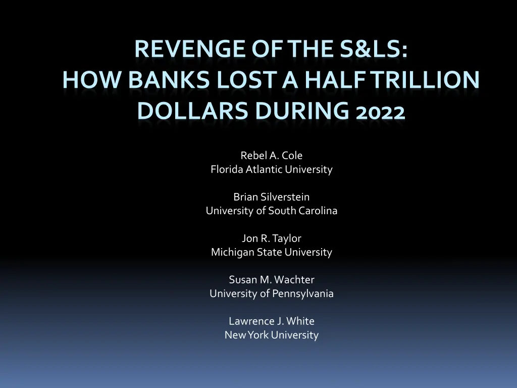 revenge of the s ls how banks lost a half 1
