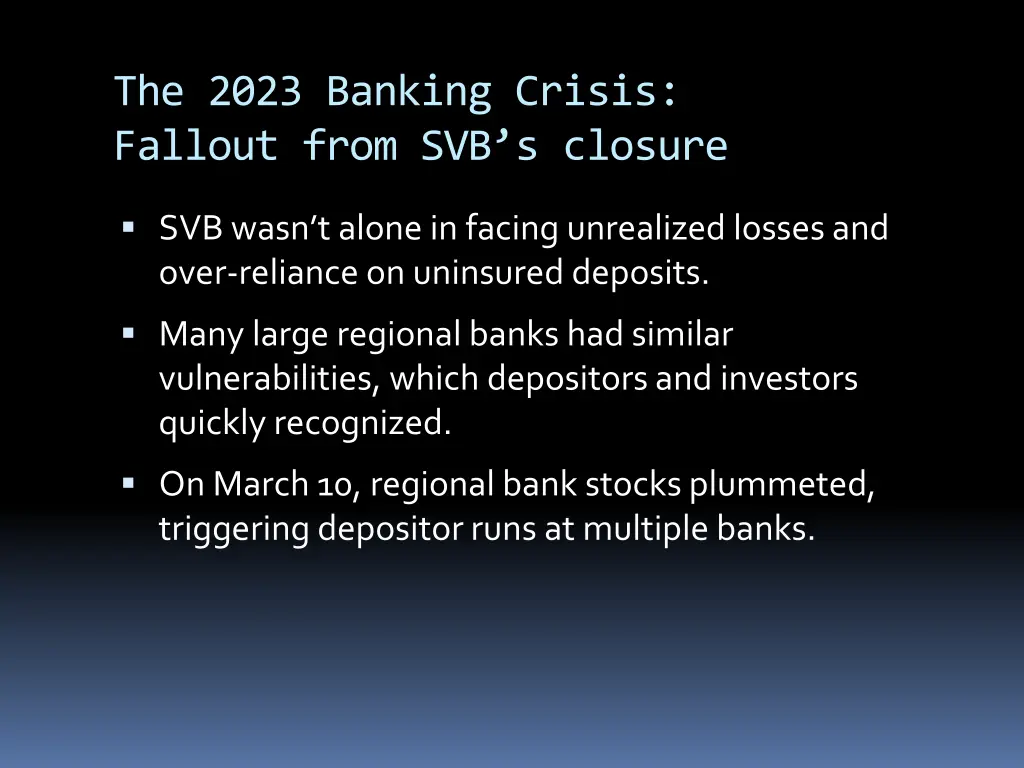 the 2023 banking crisis fallout from svb s closure
