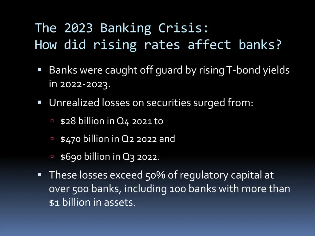 the 2023 banking crisis how did rising rates