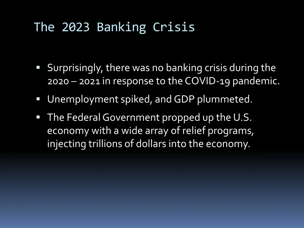 the 2023 banking crisis