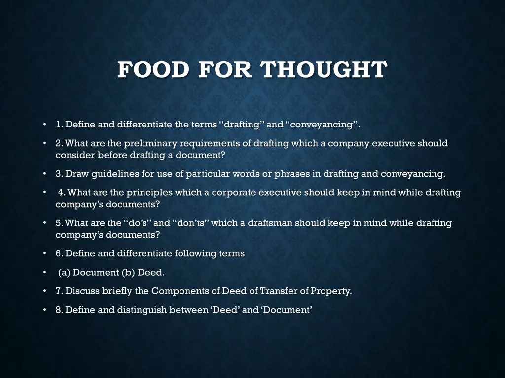 food for thought