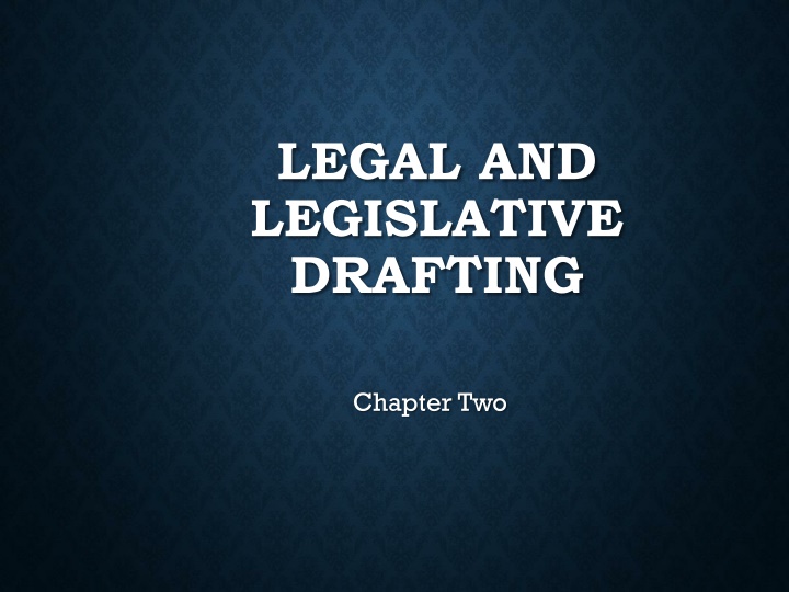 legal and legislative drafting