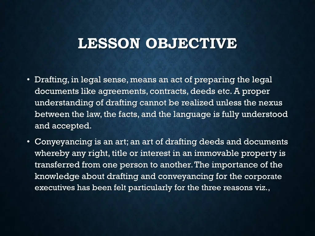 lesson objective