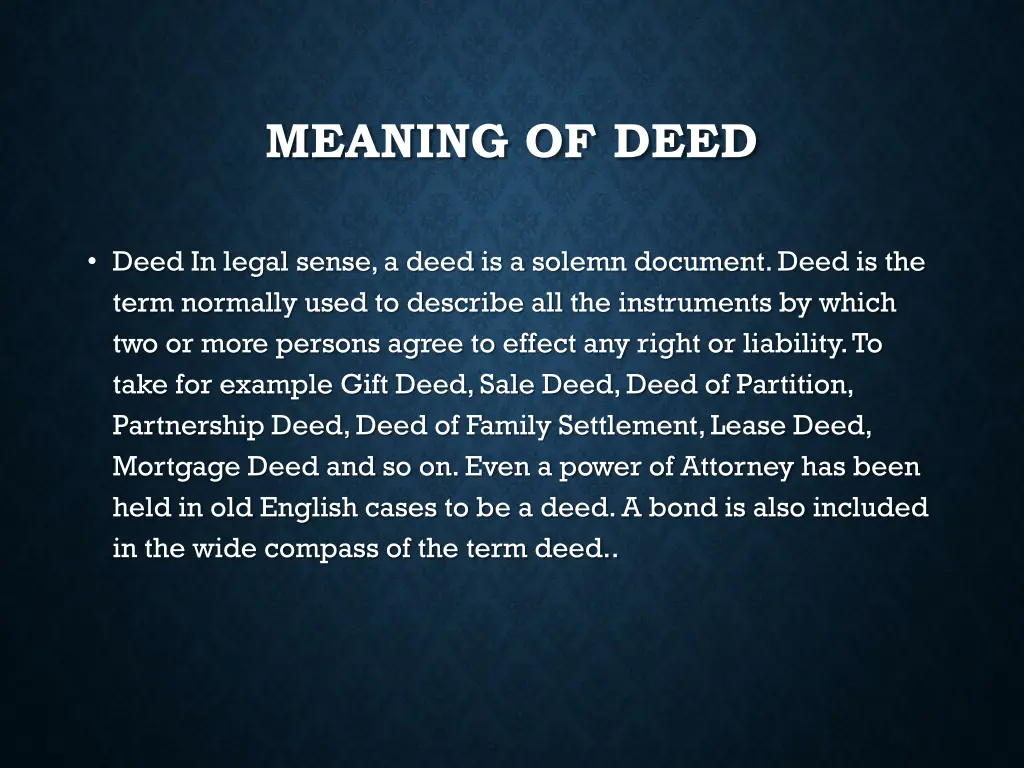 meaning of deed