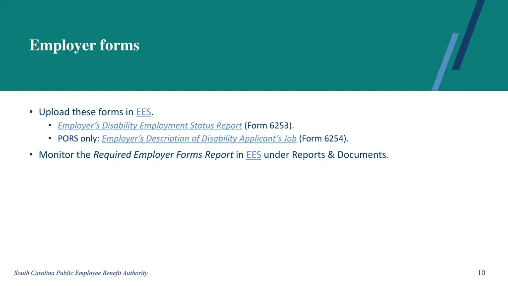 employer forms