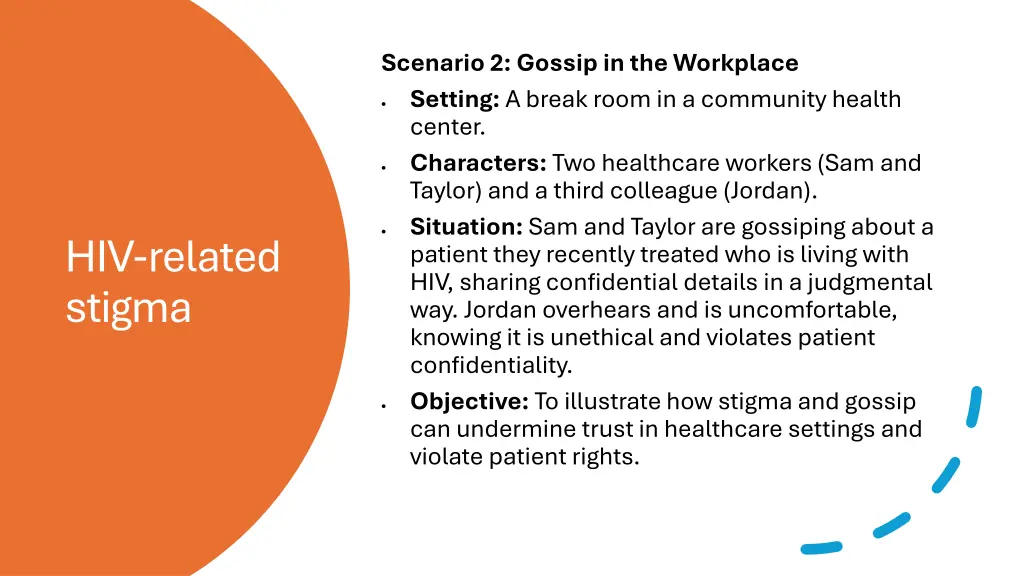 scenario 2 gossip in the workplace setting