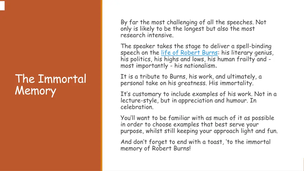 by far the most challenging of all the speeches