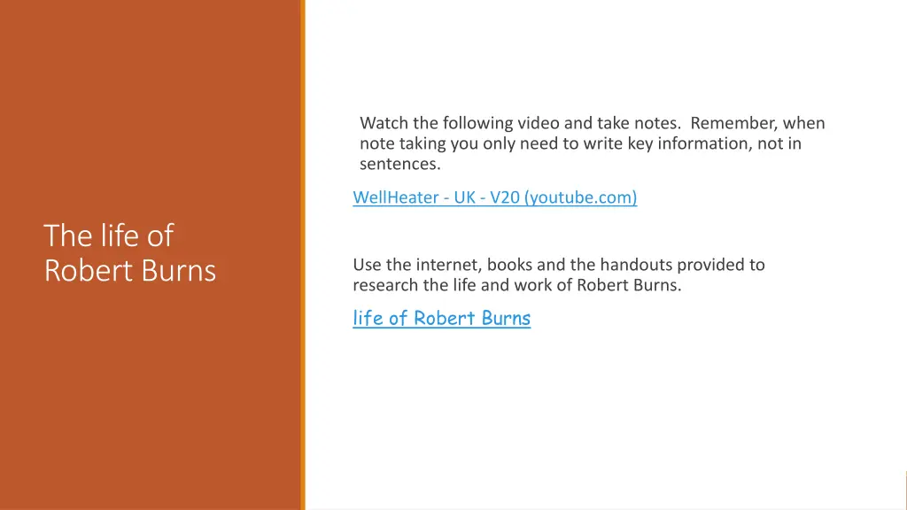 watch the following video and take notes remember