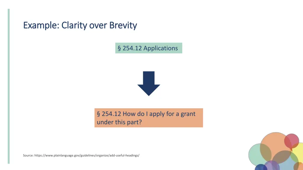 example clarity over brevity example clarity over