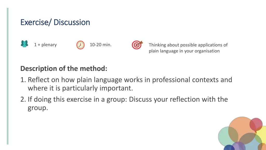 exercise discussion exercise discussion