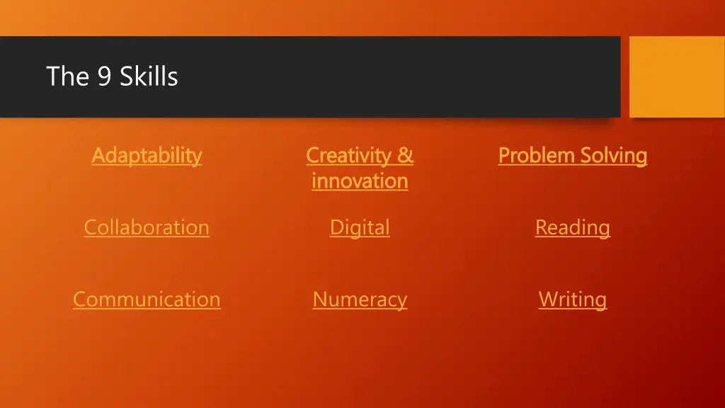the 9 skills